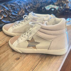 Vintage Havana Stylish High-Top Sneakers AXEL -Blush Taupe